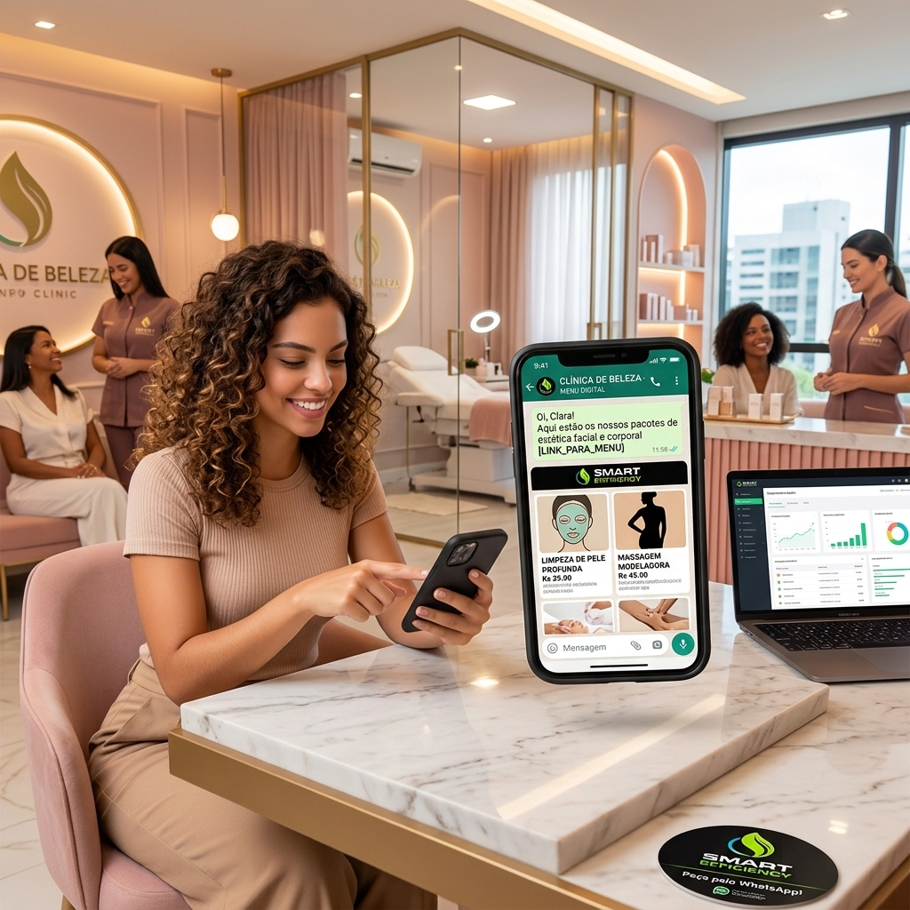 Atendimento inteligente para clínica de beleza pelo WhatsApp